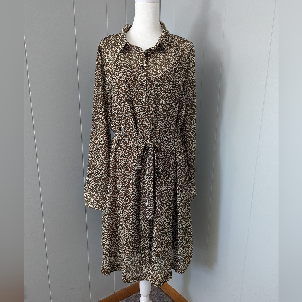 Modcloth Abstract Leopard Print Dress